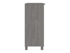 Aparador HAMAR Gris Claro 85x35x80 cm Madera Maciza de Pino