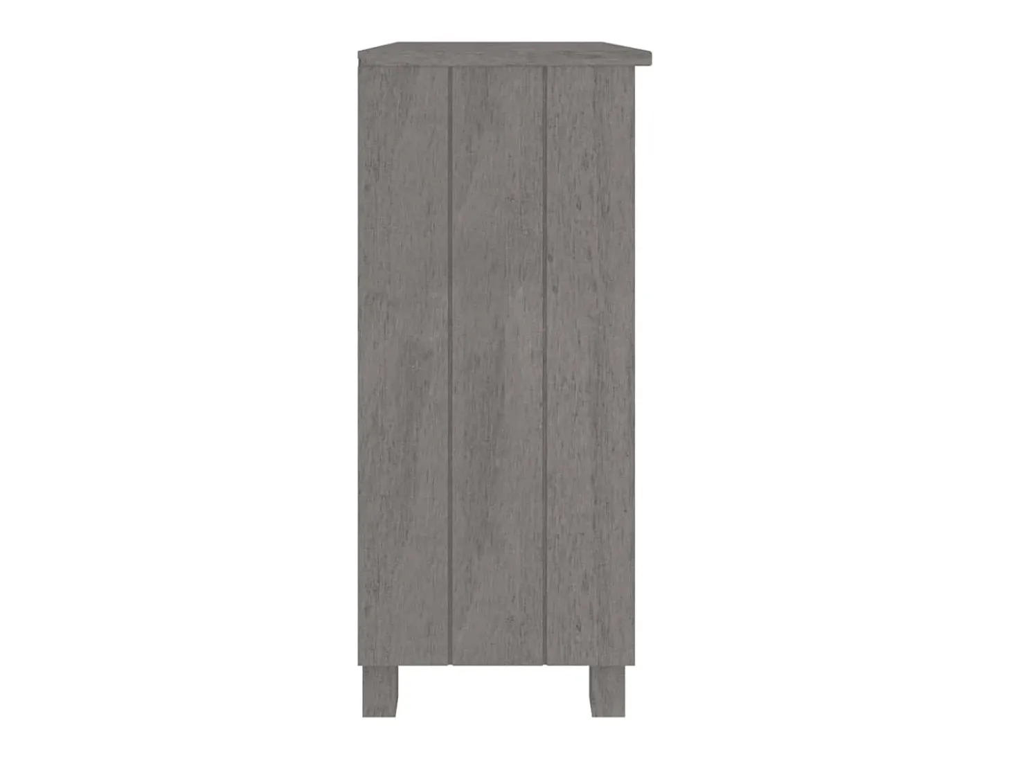 Aparador HAMAR Gris Claro 85x35x80 cm Madera Maciza de Pino