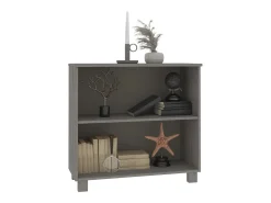 Aparador HAMAR Gris Claro 85x35x80 cm Madera Maciza de Pino