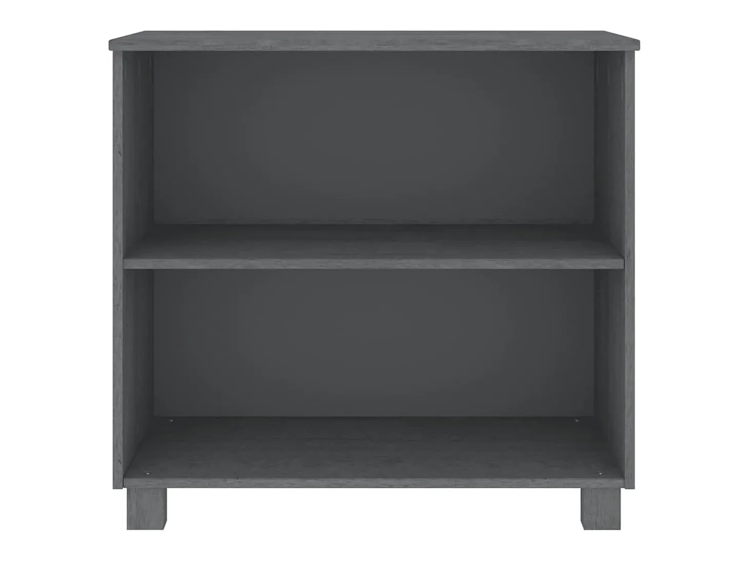 Aparador HAMAR Gris Oscuro 85x35x80 cm Madera Maciza de Pino