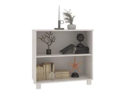 Aparador HAMAR madera maciza de pino blanca 85x35x80 cm ES46546