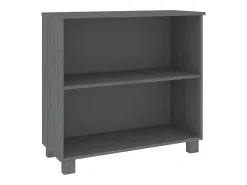 Aparador HAMAR madera maciza pino gris oscuro 85x35x80 cm ES50953