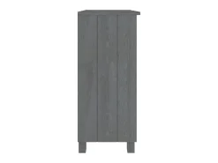 Aparador HAMAR madera maciza pino gris oscuro 85x35x80 cm ES50953