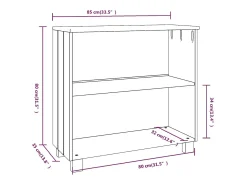 Aparador HAMAR madera maciza de pino blanca 85x35x80 cm