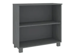Aparador HAMAR madera maciza pino gris oscuro 85x35x80 cm