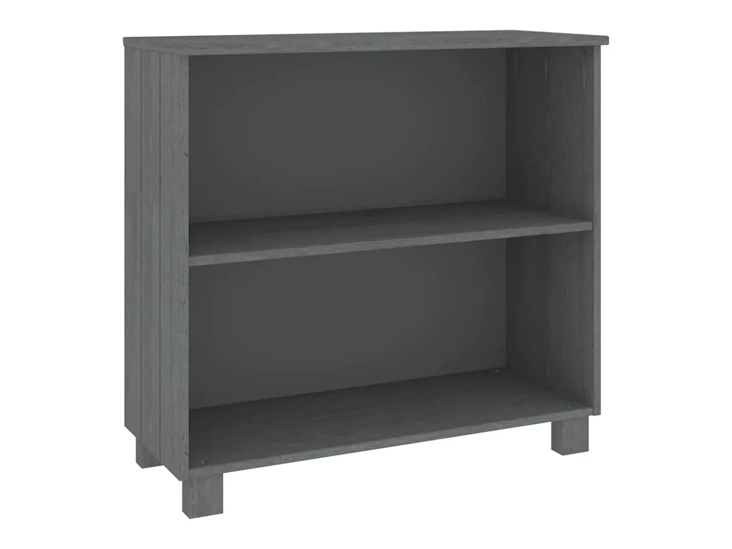 Aparador HAMAR madera maciza pino gris oscuro 85x35x80 cm