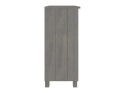 Aparador HAMAR madera maciza de pino gris claro 85x35x80 cm ES35571