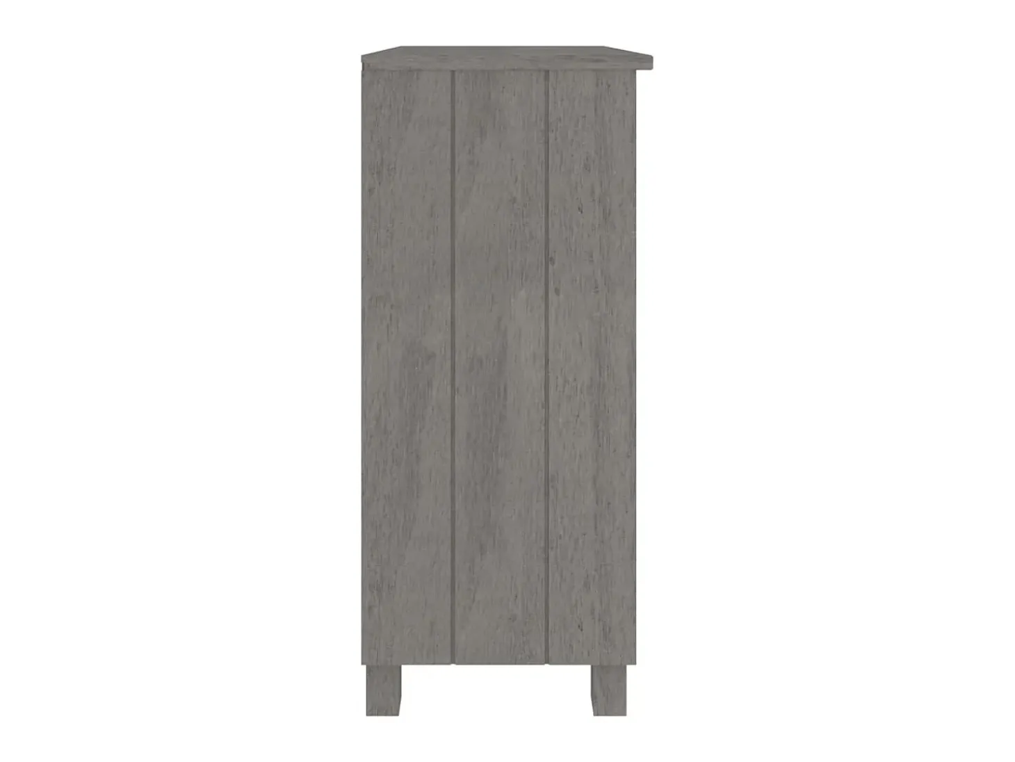 Aparador HAMAR madera maciza de pino gris claro 85x35x80 cm ES35571