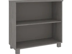 Aparador HAMAR madera maciza de pino gris claro 85x35x80 cm ES35571