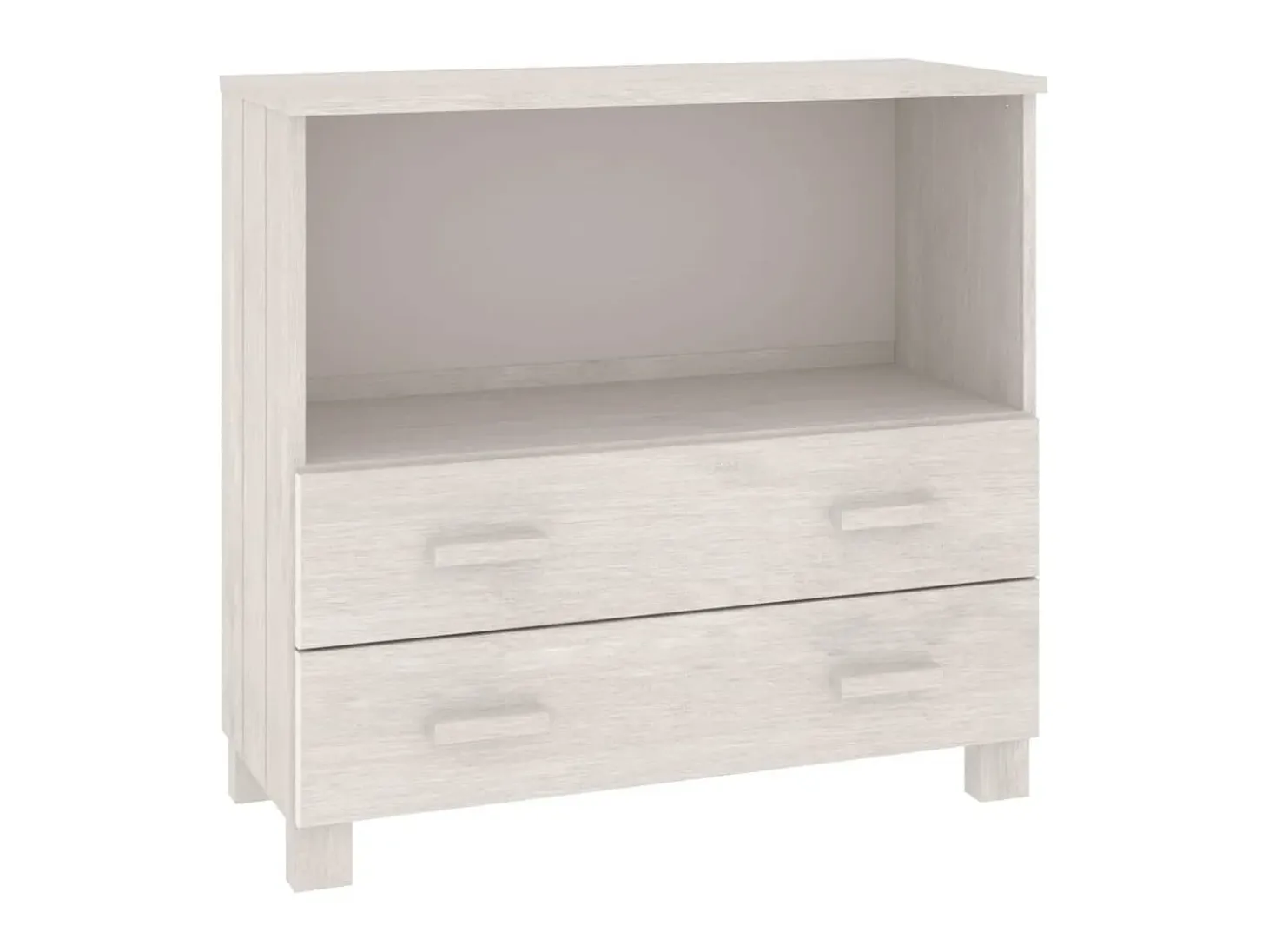 Aparador HAMAR madera maciza de pino blanca 85x35x80 cm ES34525