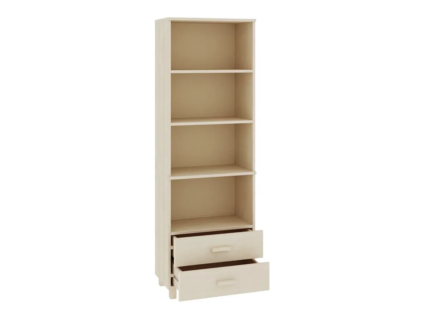 Aparador HAMAR Marrón Miel 60x35x180 cm Madera Maciza de Pino