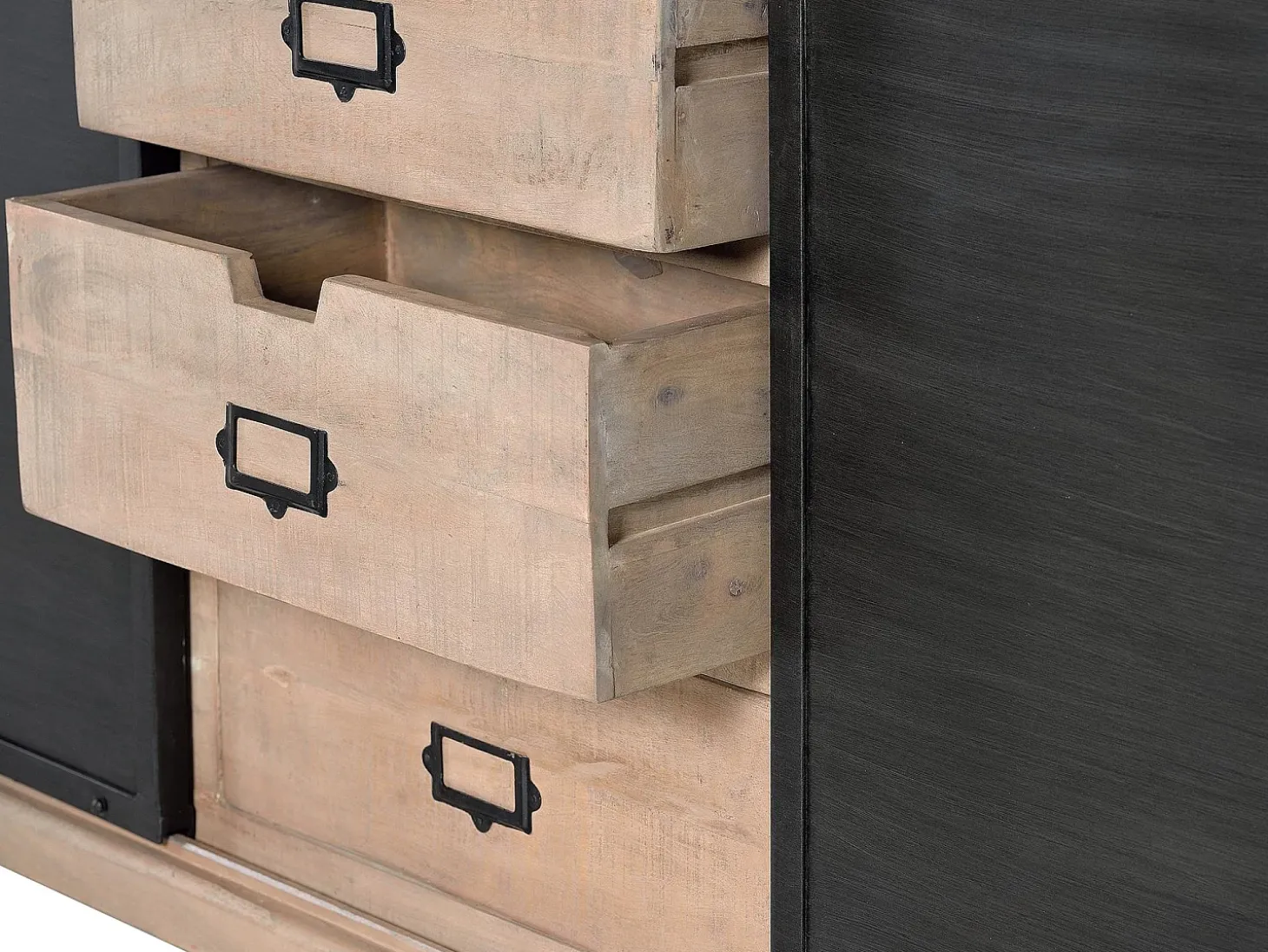 Aparador industrial madera de mango y detalles metal