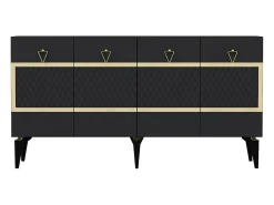 Aparador Ipek Antracita dorado150x40x79 cm