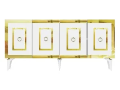 Aparador Karya Blanco dorado150x79x40 cm