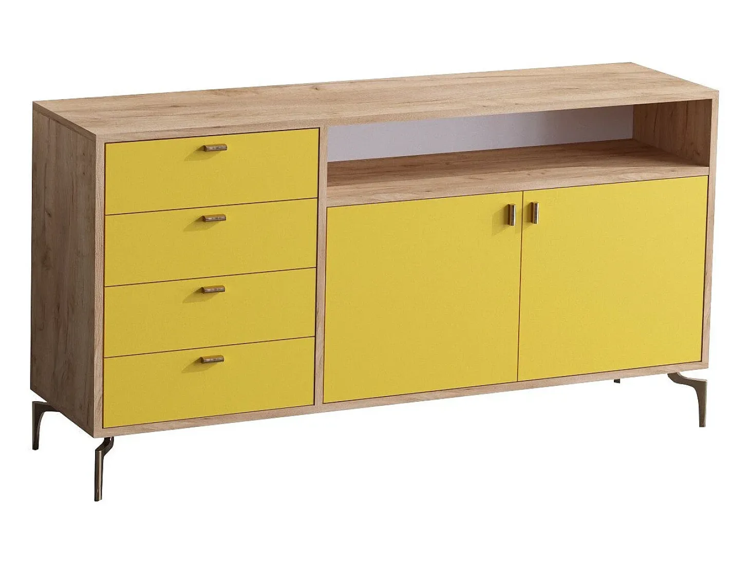 Aparador LİORA color roble Amarillo 140x40x86 cm