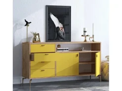 Aparador LİORA color roble Amarillo 140x40x86 cm