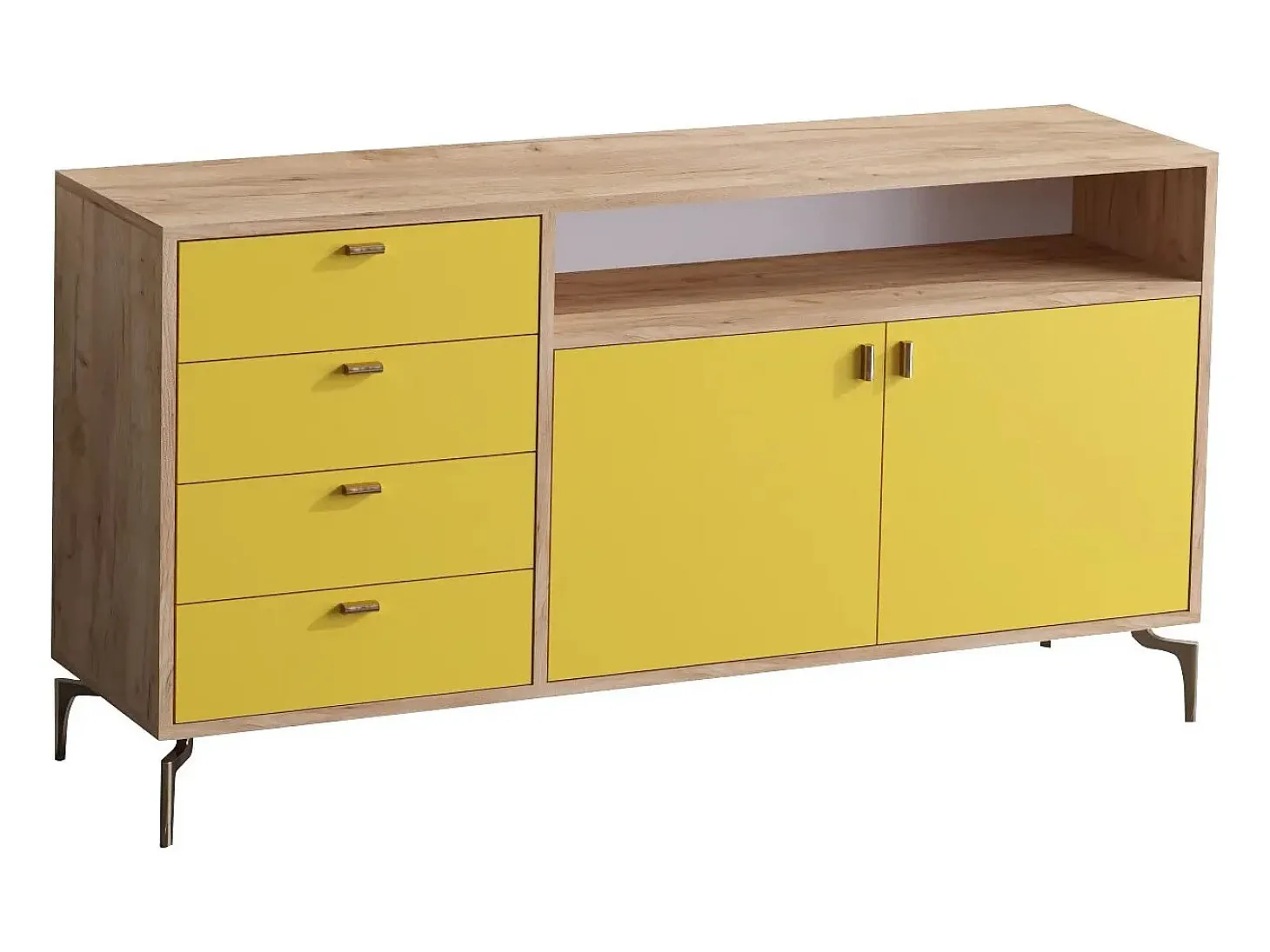 Aparador LİORA color roble Amarillo 140x40x86 cm