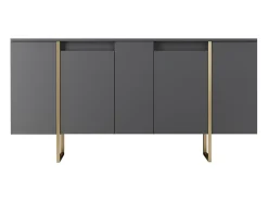 Aparador Luxe Antracita dorado160x35x80 cm