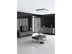 Aparador Luxe Antracita dorado160x35x80 cm