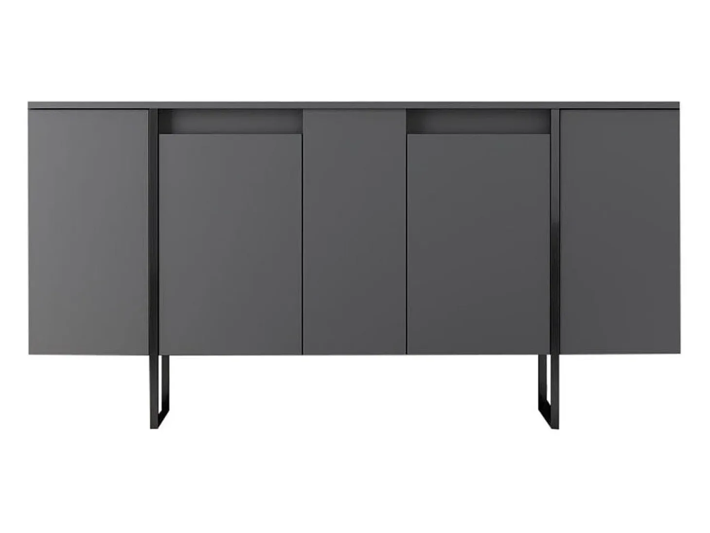 Aparador Luxe Antracita dorado160x35x80 cm
