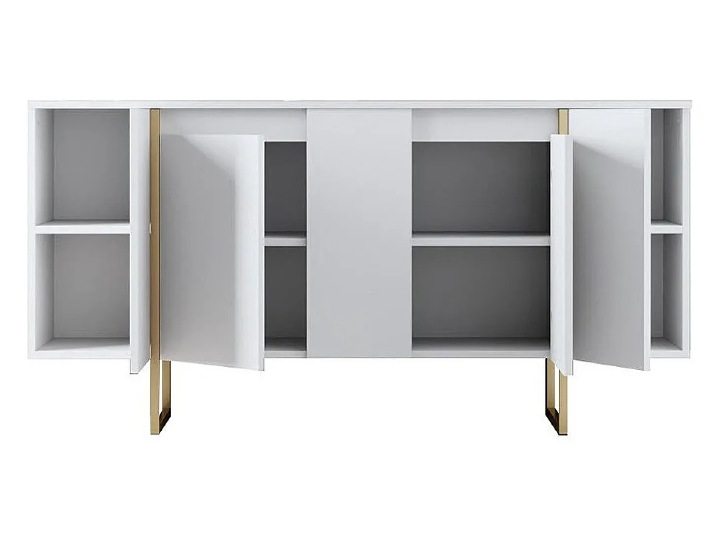 Aparador Luxe Blanco dorado160x35x80 cm