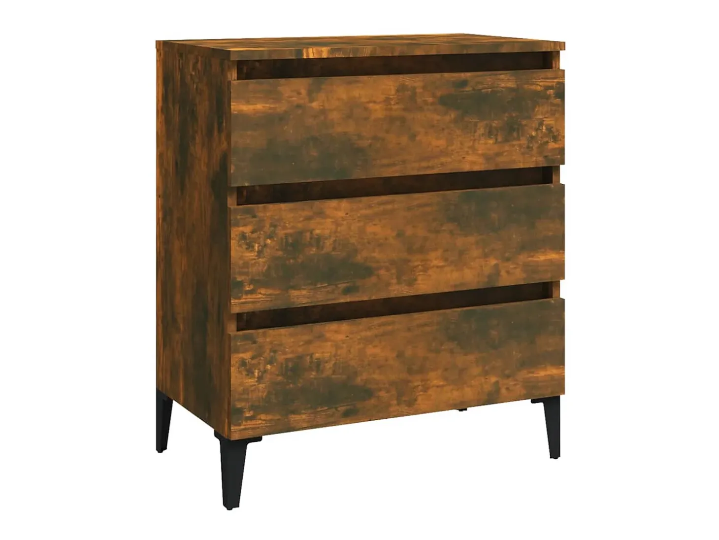 Aparador madera contrachapada color roble ahumado 60x35x69 cm ES75842