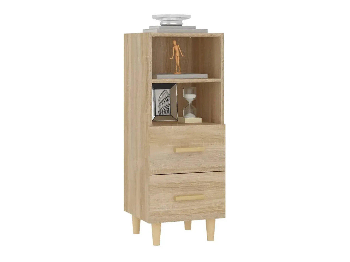 Aparador madera contrachapada color roble Sonoma 34,5x34x90 cm ES98644