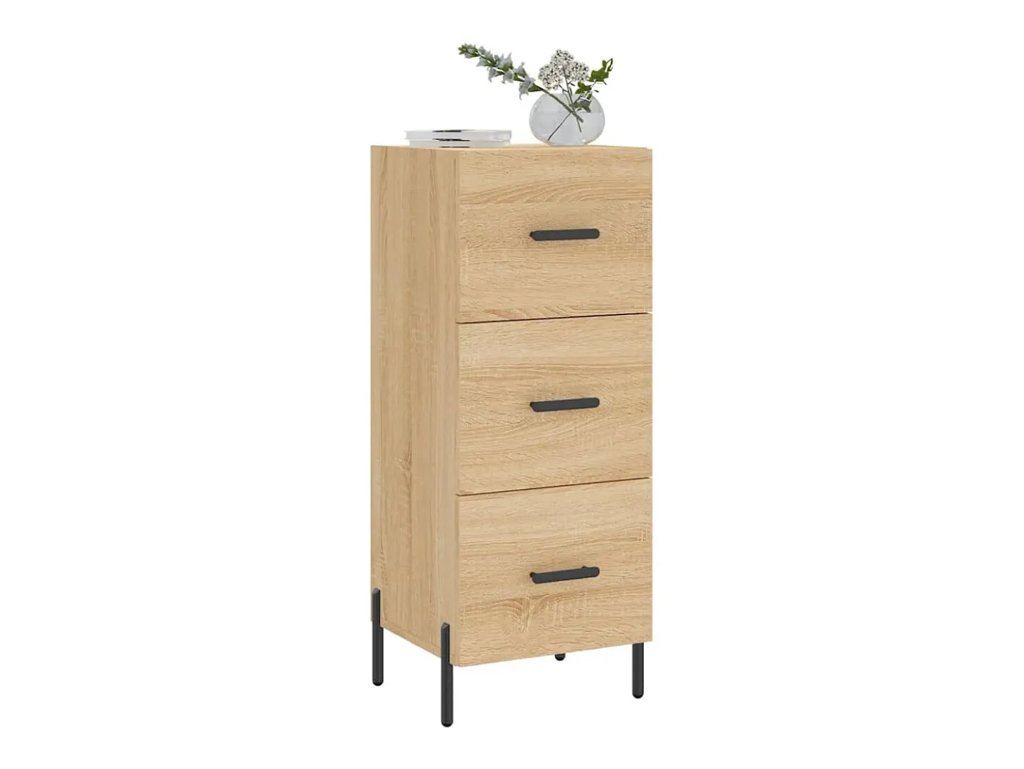 Aparador madera contrachapada color roble Sonoma 34,5x34x90 cm ES51436