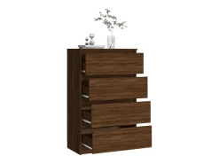 Aparador madera contrachapada roble marrón 60x35x98,5 cm ES346976