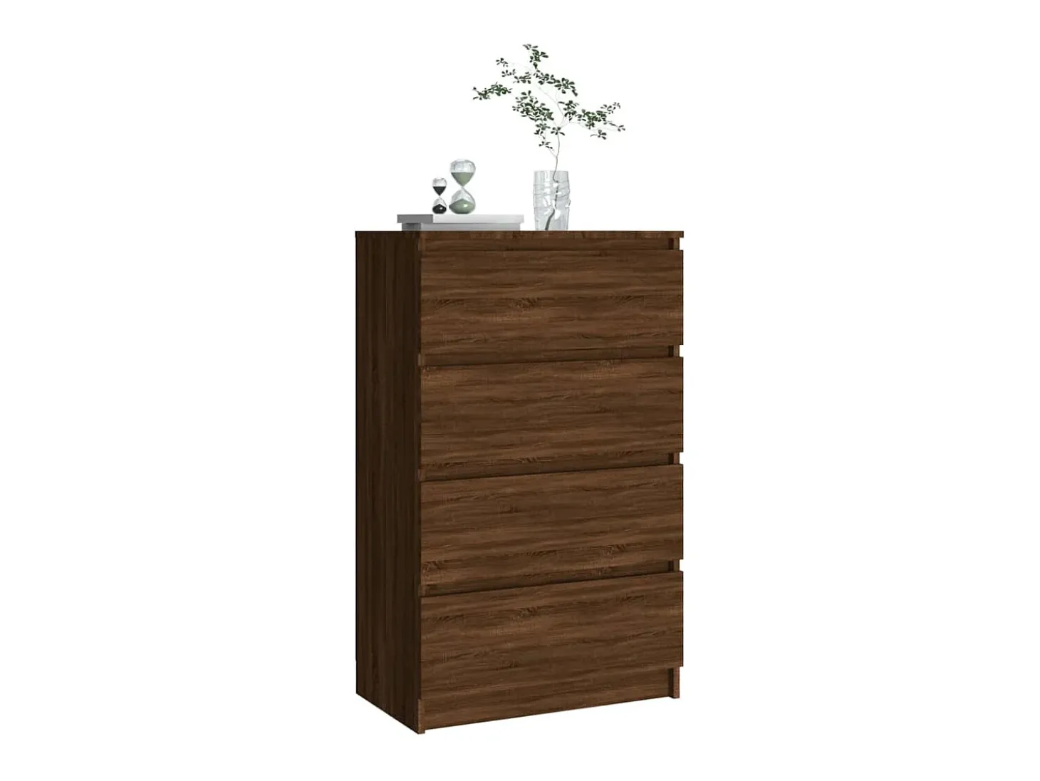 Aparador madera contrachapada roble marrón 60x35x98,5 cm ES346976