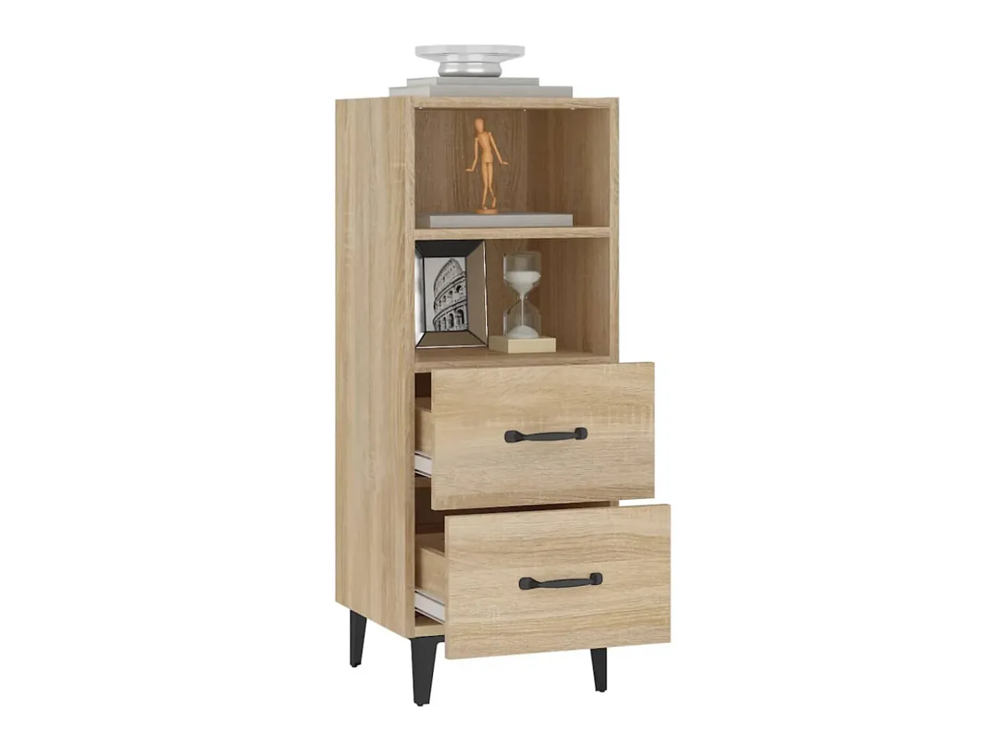 Aparador madera contrachapada color roble Sonoma 34,5x34x90 cm ES79269