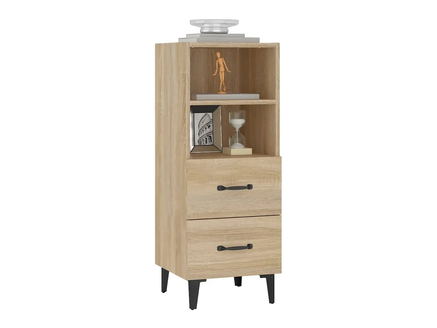 Aparador madera contrachapada color roble Sonoma 34,5x34x90 cm ES79269