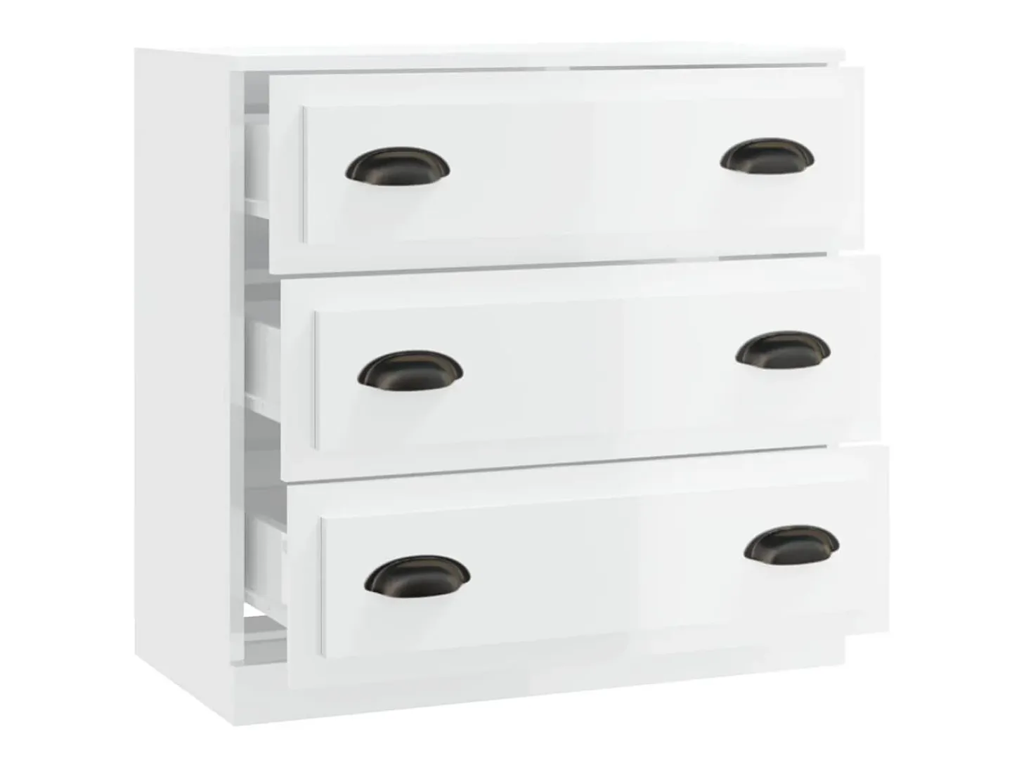 Aparador madera contrachapada blanco brillante 70x35,5x67,5 cm ES44925