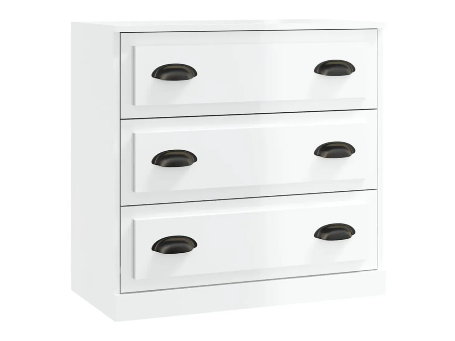 Aparador madera contrachapada blanco brillante 70x35,5x67,5 cm ES44925