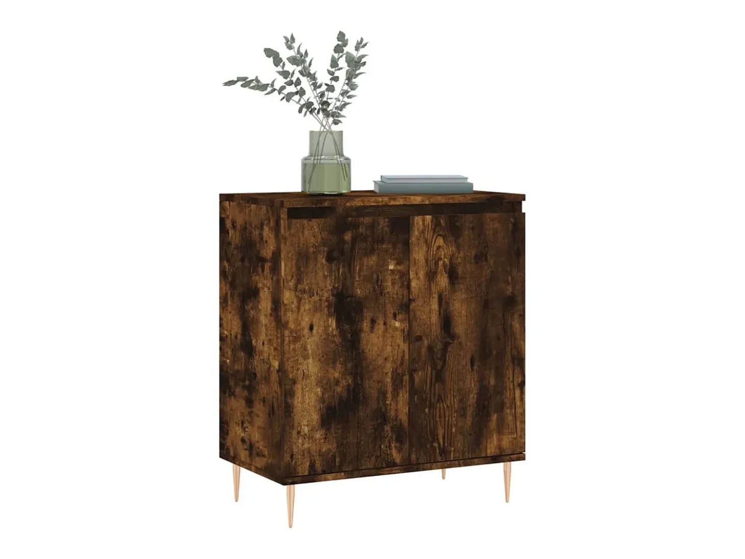 Aparador madera contrachapada color roble ahumado 60x35x70 cm ES98295
