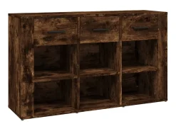 Aparador madera contrachapada roble ahumado 100x30x59,5 cm ES55468
