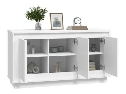 Aparador madera contrachapada blanco 102x35x55 cm