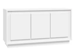Aparador madera contrachapada blanco 102x35x55 cm