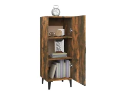 Aparador madera contrachapada roble ahumado 34,5x34x90 cm