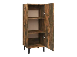 Aparador madera contrachapada roble ahumado 34,5x34x90 cm