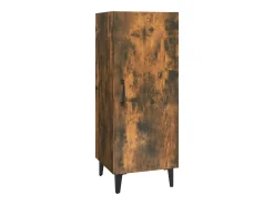 Aparador madera contrachapada roble ahumado 34,5x34x90 cm