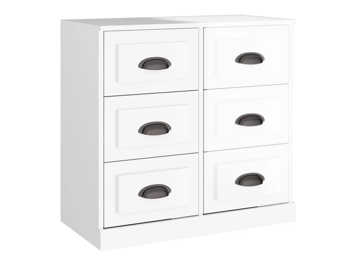 Aparador madera contrachapada blanco brillante 70x35,5x67,5 cm ES30175