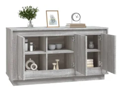 Aparador madera contrachapada gris Sonoma 102x35x55 cm