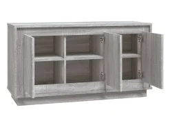 Aparador madera contrachapada gris Sonoma 102x35x55 cm