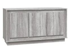 Aparador madera contrachapada gris Sonoma 102x35x55 cm