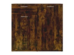 Aparador madera contrachapada roble ahumado 80x36x75 cm ES96270