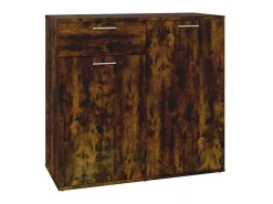 Aparador madera contrachapada roble ahumado 80x36x75 cm ES96270
