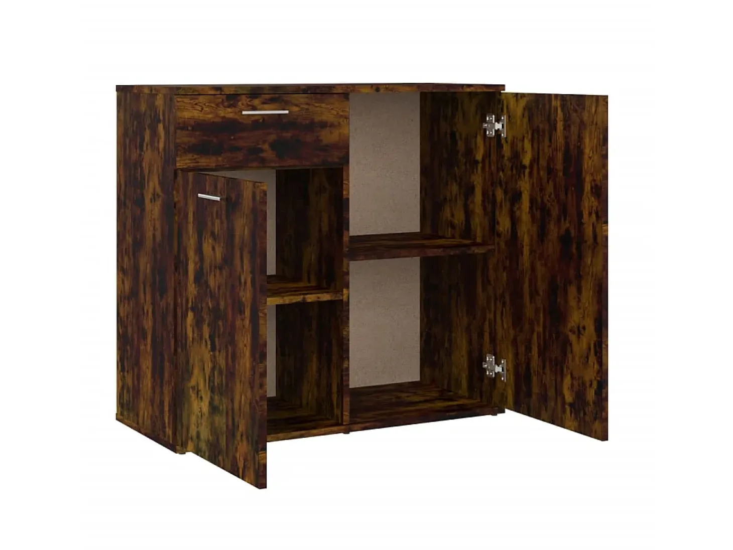 Aparador madera contrachapada roble ahumado 80x36x75 cm ES96270
