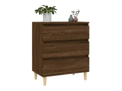 Aparador madera contrachapada marrón roble 60x35x70 cm ES13197