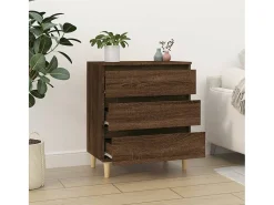 Aparador madera contrachapada marrón roble 60x35x70 cm ES13197